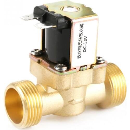 12V G3/4 Brass N/C Normally Closed Electric Solenoid Valve 2 Way No Pressure Regulating Valve
