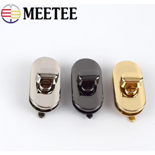 2/4pcs 35x18mm Rectangle Metal Bag Lock Clasp Handbag Twist Turn Locks Buckles DIY Luggage Mortise Closure Clasps Accessories