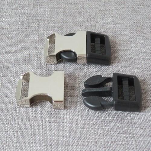 20pcs 1 inch 25mm webbing metal belt straps buckle for bag backpack pet dog collar necklace paracord garment sewing accessory