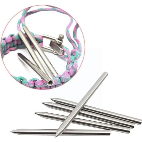 2pcs 550 Paracord Fids Lacing Stitching Weaving Needles Steel For Laces Paracord D5H7 A2X5 Strings Works E4W4