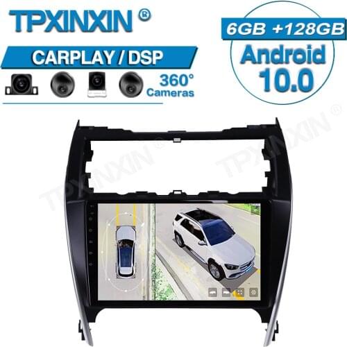 Android For Toyota Camry 2012-2015 Black Radio 360 HD Auto Surround View Camera Car Multimedia Player Stereo Radio GPS Navigtion