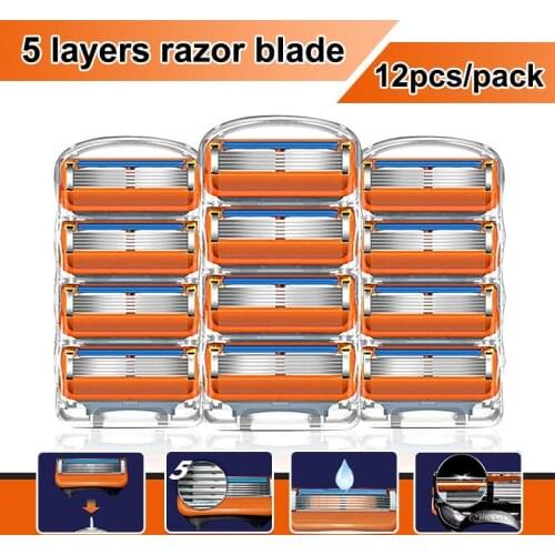 Razor Gillette Blades Mens shaver Fit Fusion 5 For Men Shaving Safety Manual Machine With New Replacement blade Cassettes