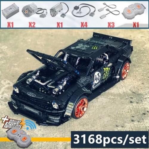 New 1965 Ford Mustang Hoonicorn Racing Car fit Technic MOC-22970 compatible 20102 building block bricks kid toys gift
