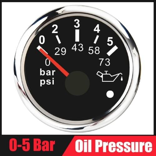 Oil Pressure Gauge In The Car Fuel Boost Gauges With Alarm Gauge Fit For Motorcycle Oil pressure Automobile Red Backlight