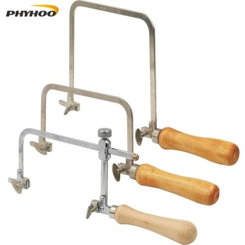 Professional Saw Bow Wooden Handle with 12Pcs saw blade Jewelry Saw Frame Hand Tools JewelerS Saw Frame