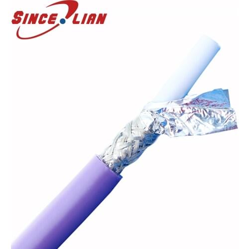 Dual Shielded DP Bus Wire 6XV1830-0EH10 Compatible With Siemens Profibus Purple 2 core Profibus-DP Communication Cable 10meters