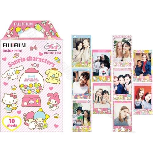 Fujifilm Instax Mini 9 8 Film Sanrio Photo Papers For Instax Mini 9 8 70 90 7s 25 Hello Kitty Instant Camera SP-2 LiPlay Printer