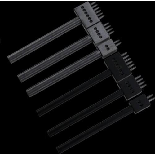 Group 4mm pitch 2/4/6 fork leather punching tool row punching interval hole craft round row punching