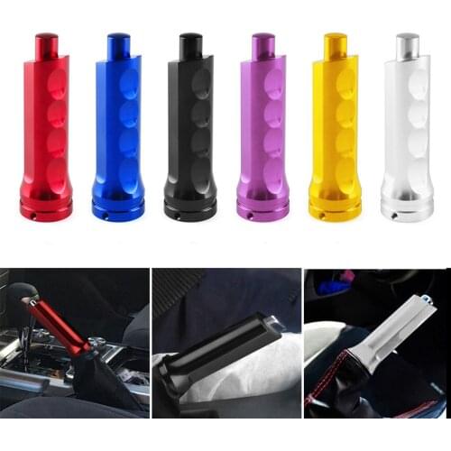 Hand Brake Set Car Handbrake Sleeve Car Modified Aluminum Alloy Handbrake Cover Anti-Slip Handle Cover Auto Parking Brake