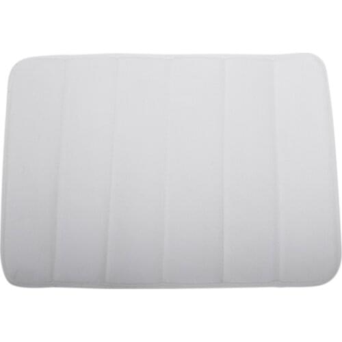 MEMORY FOAM BATHROOM MAT TOILET CARPET NON-SLIP Rice white