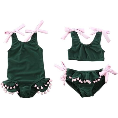 Pudcoco US Stock New Fashion 1-6 years Summer Toddler Baby Girl Swimwear Bikini Set Beach Wear Swimsuit Bathing Suit