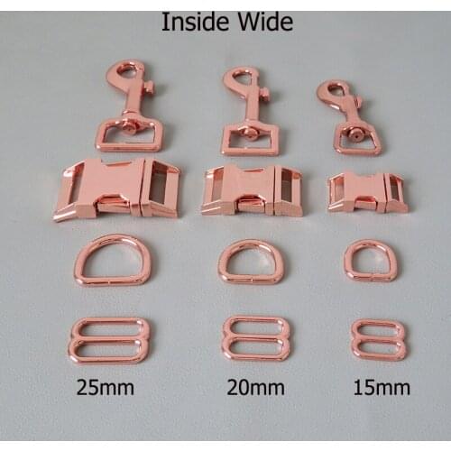 15mm 20mm 25mm Metal D Ring Carabiner Clip Buckle Belt Loop Hook Hardware For Cat Dog Collar Paracord Lobster Clasp Accessory