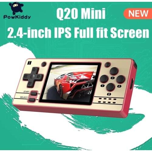 POWKIDDY Q20 MINI Open Source 2.4 Inch OCA Full Fit IPS Screen Handheld Game Console Retro PS1 New Game Players Childrens gifts