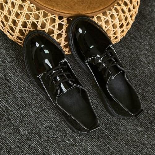 2021 Autumn New Fashion PU Lace Up Round Head Business Casual Shoes High Quality Fashion Hot Sale Mens Casual Shoes KA496