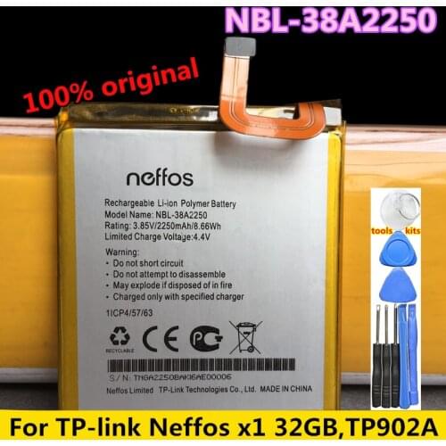 New Original 2250mAh NBL-38A2250 Replacement Battery For TP-link Neffos x1 32GB,TP902A Mobile Phone Batteries + tools