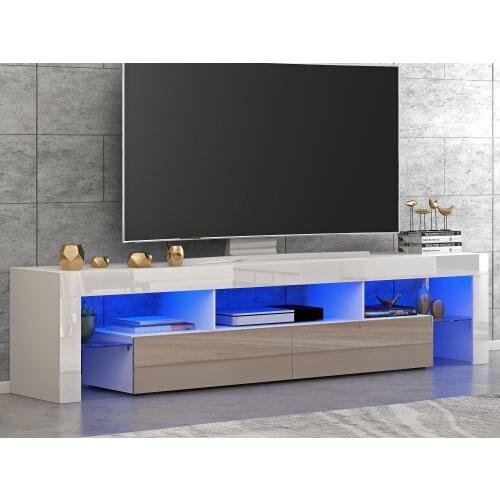 Panana 200cm High Gloss Front RGB LED TV Stand Modern LED Living Room Furniture TV Cabinets Design