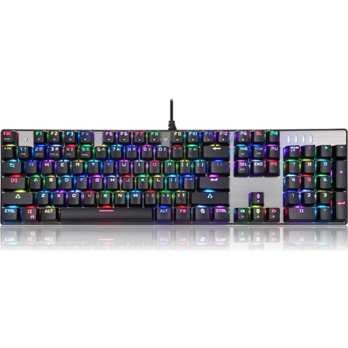 MOTOSPEED CK104 USB Wired Mechanical Keyboards Blue Red switch Russian RGB Russian Backlit Gaming Keyboard For Computer