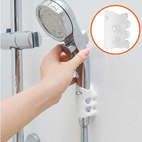 Silicone Shower Head Holder Bathroom Shower Bracket Vacuum Cup Portable Wall Mounted Rack
