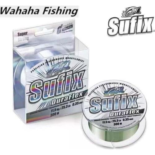 Sufix DuraFlex 150M 300M Powerful Fishing Line Nylon Mono-filament Line Fishing Tools Sea Fishing Line