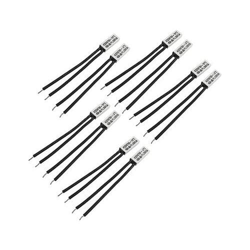 10 Pcs Plastic Head Temperature Switch Thermostat 40/45/50/55/60/65/70C N.O KSD9700