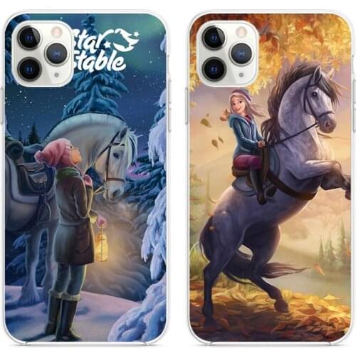 YJZFDYRM Star Stable Winter Luxury Phone Case for iPhone 11 pro XS MAX 8 7 6 6S Plus X 5S SE 2020 XR cover