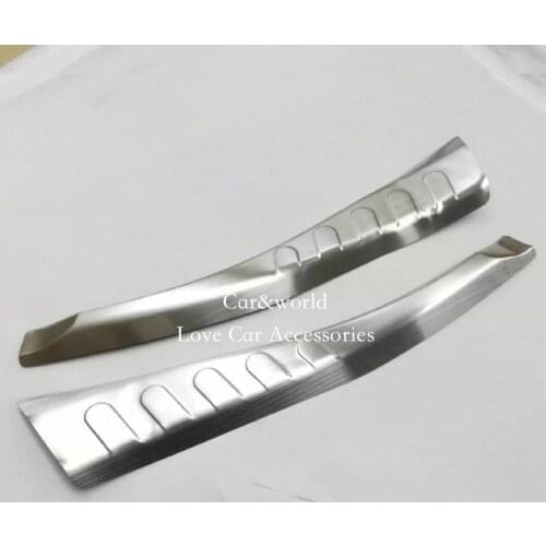 For Toyota RAV4 RAV 4 2015-2018 Interior Rear Bumper Protector Sill Tailgate Trunk Guard Cover Trim Stainless Steel Car-Styling