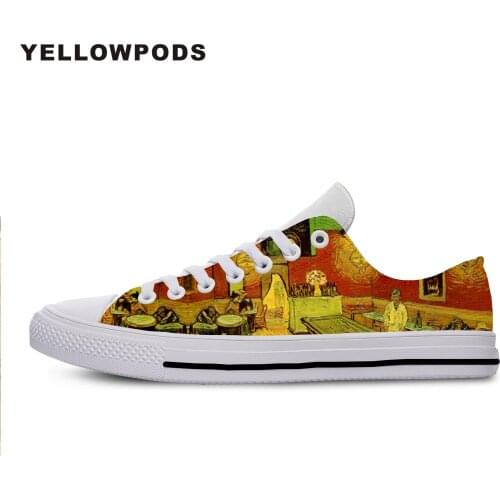 Womens Shoes Vincent Van Gogh Flats Spring Painting Art Printed Comfortable Women Platform Shoes Woman Lady Casual White Shoes