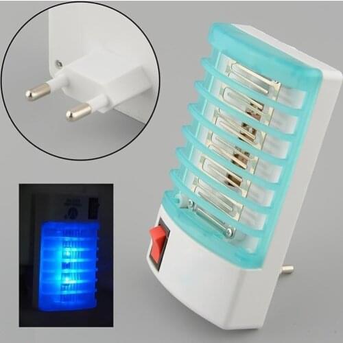 1 Piece 220V Socket Electric Mini Mosquito Lamp LED Insect Mosquito Repeller killing Fly Bug Insect Night Housefly US EU