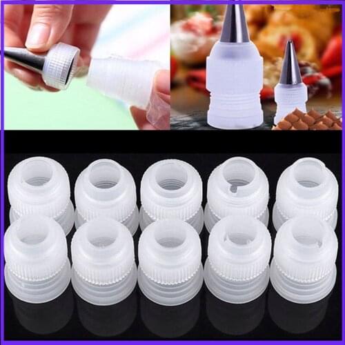 10pcs Small Icing Bag Coupler Piping Bag Nozzle Adaptor for Cake Decorating Tools