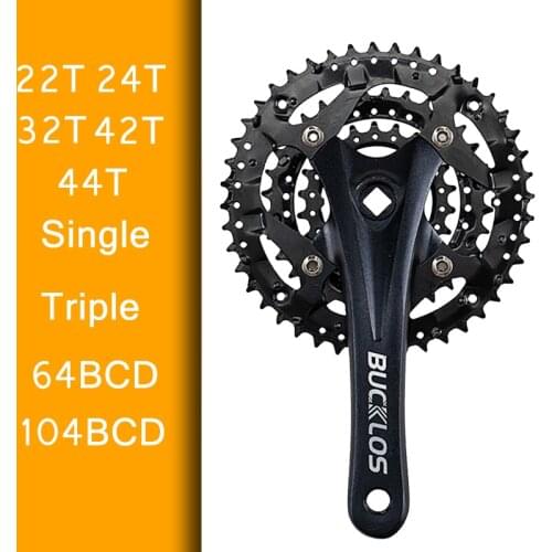 104/64BCD Chainring Single/Triple Chainwheel 22/24/32/42/44T MTB Bicycle Chain Ring 3*9S 3*10S Mountain Bike Parts