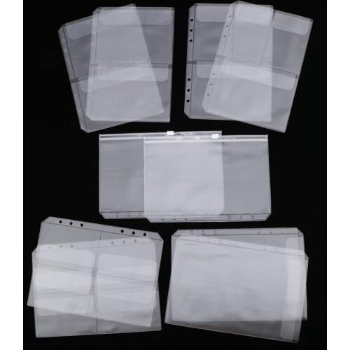 10x Binder Pocket A5 6-Ring Document Notebook Binder Loose Leaf Bags