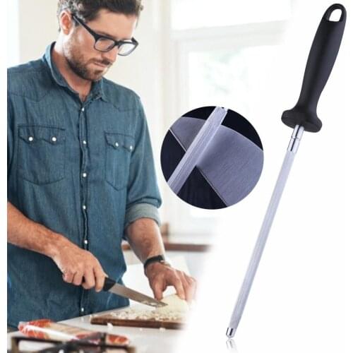 13 Inch Quality Steel Knife Sharpening Carbon Steel Rod With ABS Handle For Chefs Steel Knives Kitchen Sharpener tool accessory