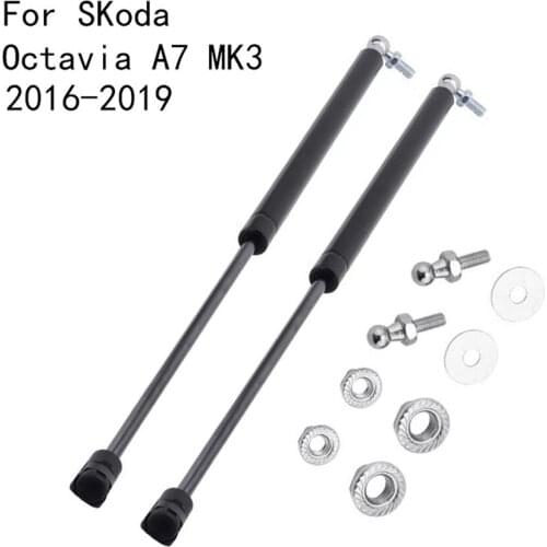 2Pcs Gas Charged Front Hood Bonnet Lift Supports Struts Springs Shocks Damper Props Fit For Skoda Octavia A7 MK3 2016-2019