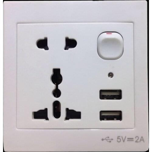 200 pieces Universal EU US AU UK Wall Face Plate Outlet Panel Power Supply Socket Dual USB Wall Socket Charger