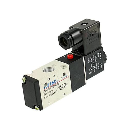 3V210-08 1/4" BSP DC 12V/24V AC 24V/36V/110V/220V/380V 3 way 2 position Pneumatic Electric Solenoid Valve Air Aluminum
