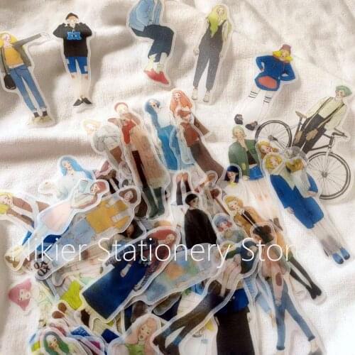 77Sheets Japanese Kawaii Girl Illustration Sulfuric Acid Paper Stickers DIY Ablum Diary Scrapbooking CuteDeco Sticker Stationery