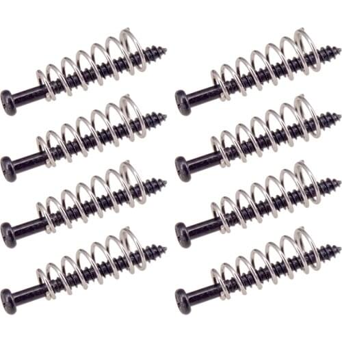 8pcs Metal Electric Guitar Bass Neck Joint Plate Mounting Screws Pickups Adjust Height Screws with Springs for Guitar Parts