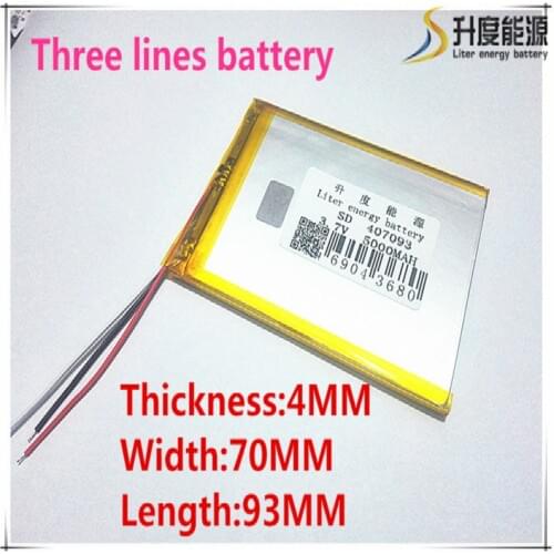 4*70*93mm 3.7V 5000mah Tablet update Battery For 7" Tablet Q8, Q88 A13, U25GT,Freeander PD10 3G,PD20 3G TV MTK6575,MTK6577