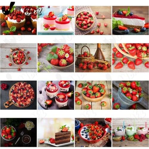 Diamond Painting Exquisite Simple Strawberry 5Ddiy Wall Art Cake Stickers Diamond Embroidery Home Room Decoration Accessories