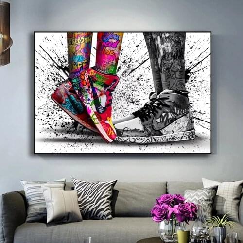 Diamond Painting Couple Wearing Graffiti diamond Embroidery full round Mosaic Diamond mazayka 3D cross stitch bedroom decoration