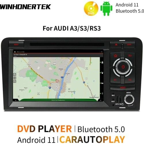 Android 11 2 Din Car Radio RDS GPS Car DVD/CD Player 1080P 4K For Audi A3/S3/RS3 2003-2012 7Inch 2+32G WIFI