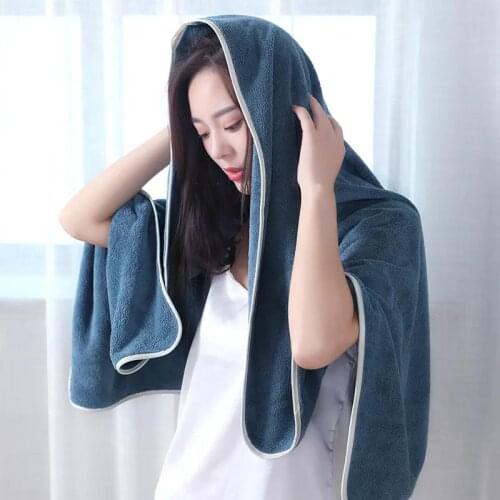 Bath towel adult soft microfiber absorbent towel does not shed hair increase household unisex bath towel with edging plain color