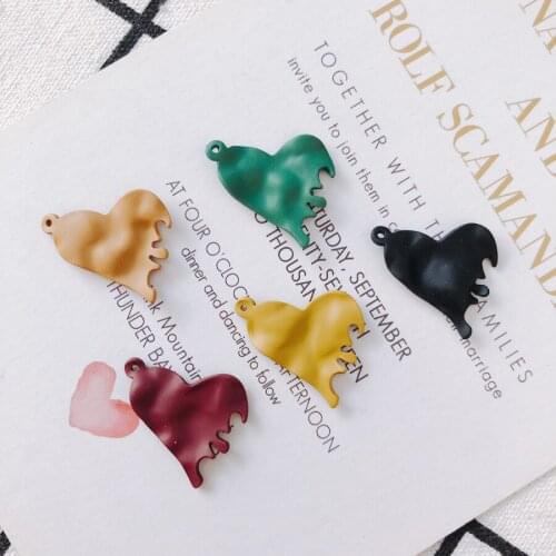 Free Shipping 40pcs/Lot 20*17*3mm Rubber Enamel Alloy Charms Ornament Accessories Dripping Oil Metal Necklace Pendant Earrings