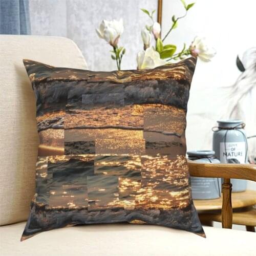 Nature Wave Beach Ocean Photo Pillowcase Printing Polyester Cushion Cover Decor Throw Pillow Case Cover Seat Square 45X45cm