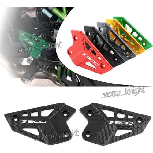 CNC Aluminum Motorcycle Footrest Guard Passenger Foot Protector Plate Pair for Kawasaki Z900 2017 2018 2019 Z 900
