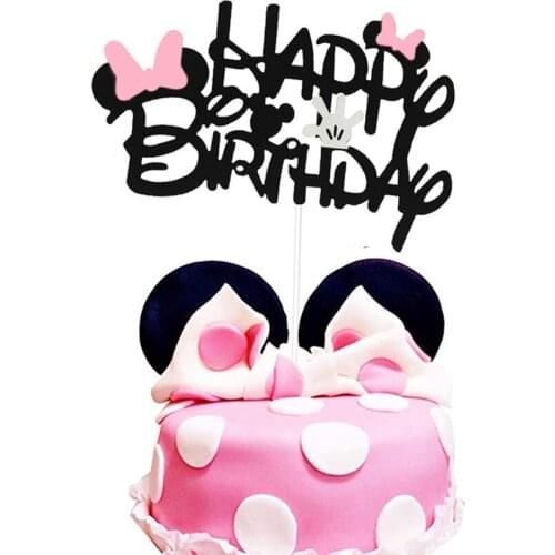 Disney Minnie Mouse Birthday Party Cake decoration topper Ballon Disposable Tableware Girl Party Decoration Party supplies Set