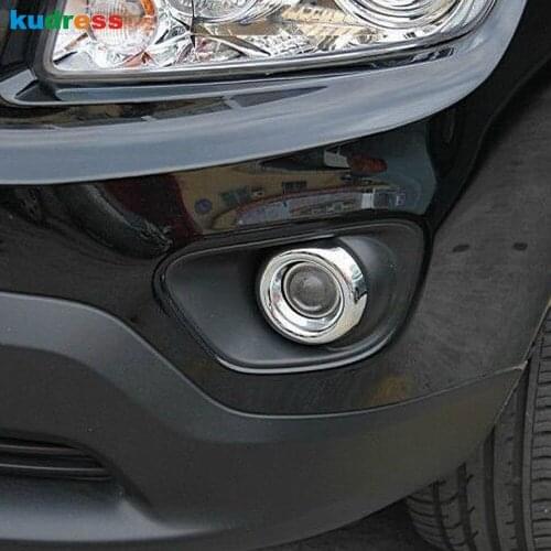For Jeep Compass 2011 2012 2013 ABS Chrome Front Fog Light Lamp Cover Trim Foglight Frame Covers Sticker Car Styling Accessories