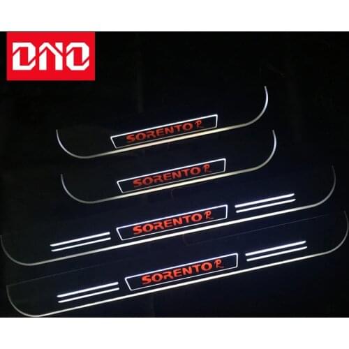 DNO Door Sill Scuff Plate Pedal Ligths For Kia Sorento XM Prime 2009 2010 - 2019 Threshold Led Bar Pathway Dynamic Welcome Lamp