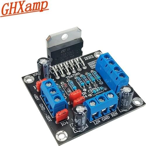 GHXAMP 25W+25W TDA7265 Two-Channel Power Amplifier Board Stereo Home Speakers Audio Amplifier 100DB DC Dual 20V New Version 1PC