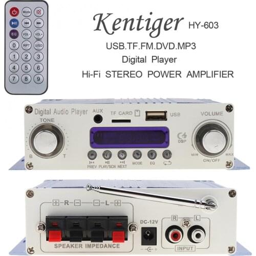 Sale HI-FI Digital Audio Player Car Amplifier FM Radio Stereo Player Support SD / USB / DVD / MP3 Input with Remote Control